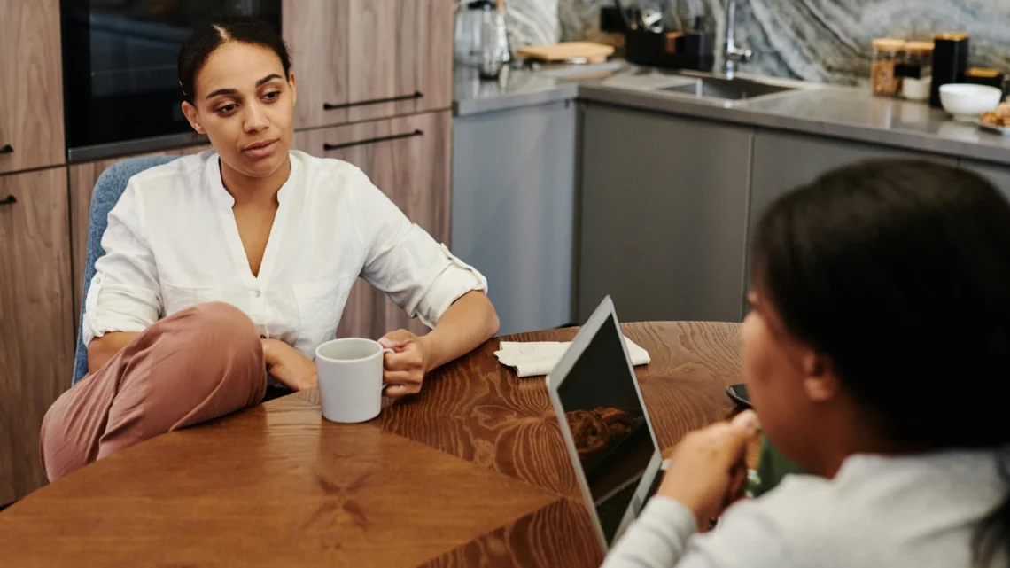 Parent discussing estate planning with child